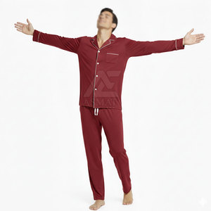 Vêtement de nuit pour homme de qualité supérieure, respirant, été, manches longues, tendance, vente en gros, 2026 - Product Image 4