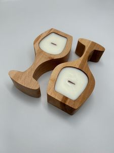 New wooden crafted handmade moon shape candle holder trending - handcrafted indian artisans here - Product Image 3
