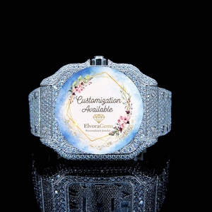 ElvoraGems Women's Round <b>Smart</b> <b>Watch</b> Stainless Steel Band Customization Available 40mm Water Resistant - Product Image 1