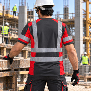 Men's <b>Hi</b> <b>Vis</b> Safety <b>T</b> <b>Shirt</b> Short Sleeve Reflective Workwear Construction Work <b>Shirt</b> High Visibility Safety - Product Image 3