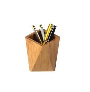 Regalo Empresarial, Portalápices Cuadrado de Madera de Nogal para Oficina, Portalápices de Escritorio con Buen Acabado Pulido - Product Image 5