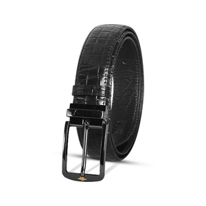 Cinturón Casual de Cuero Vacuno Genuino, Diseño a Cuadros, Hebilla Plateada, Moldeado en una Sola Pieza, Duradero, para Hombre, Ancho de 3.5cm, Longitud de 110-130cm - Product Image 6