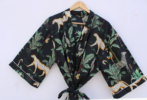 Camisón Kimono de Algodón 100% para Mujer, Diseño de Dibujos Animados con Impresión Digital, Hecho a Mano, Cuello en V, Cintura Elástica, Suave, Verano, ODM, Naaz Textile - Product Image 4