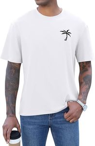 Camiseta Oversize de Algodón 100% de Alto Gramaje para Hombre, 220 Gramos, con Estampado Personalizado en Hombro, Estilo Hip Hop, Tallas Grandes, 100% Algodón, Lisa, Corte Boxy para Hombre - Product Image 1
