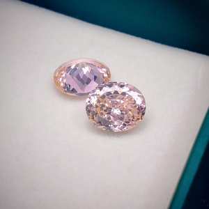 Pierre précieuse ronde en morganite naturelle rose, zircon cubique étincelant, certifiée IGI pour la fabrication de bijoux - Product Image 4