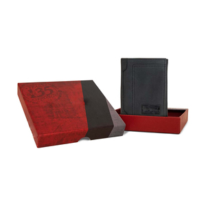 Cartera Plegable de Cuero Genuino Personalizada para Hombre, con Bloqueo RFID, Minimalista, Corta, para Uso Diario, Negra, Estilo Minimalista - Product Image 5