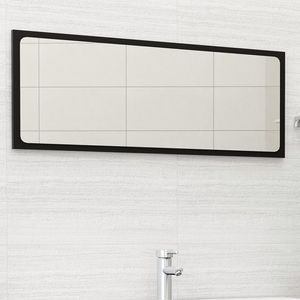 39.4 in X 0.6 in X 14.6 in <b>Mirror</b> Black Engineered Wood <b>Bath</b> <b>Mirror</b> - Product Image 1