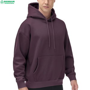 Sweat-shirt à capuche unisexe en molleton épais 100 % coton, délavage acide, manches longues, avec logo personnalisé, écologique, pour l'hiver - Product Image 2
