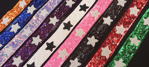 Handmade Sequin Star Pattern Bag <b>Strap</b> Wide Glitter Shoulder <b>Strap</b> Detachable Crossbody <b>Strap</b> Fashion Replacement <b>Strap</b> - Product Image 3