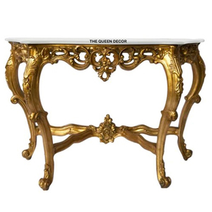 Modern Design Metal <b>Coffee</b> <b>Table</b> Golden Color Console <b>Table</b> with Stone Top Iron Powder Coating Creative Design Indian Supplier - Product Image 5