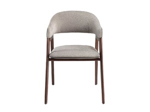 Silla de Comedor de Madera Tapizada de Alta Calidad con Respaldo Curvo Elegante – Asiento Cómodo para Hostelería y Hogar - Product Image 2