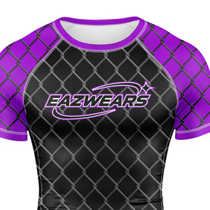Fabricant OEM ODM de vêtements de sport personnalisés, Rash Guards pour hommes, T-shirts de compression athlétiques à manches courtes pour la sublimation MMA - Product Image 6