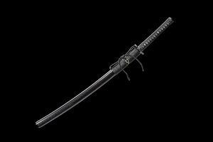 Espada Samurai Negra con Funda, Diseño Tradicional, Hoja de Metal, Estilo Auténtico - Product Image 3