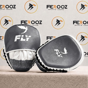 Gants d'entraînement de boxe en cuir de vachette véritable rose et blanc pour la gym, les pads d'entraînement en vol et les focus mitts sur mesure OEM - Product Image 3