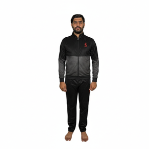 Ensemble de survêtement décontracté à manches longues pour hommes, idéal pour la course à pied, le jogging et les activités sportives, 2 pièces, tenue décontractée tendance - Product Image 1