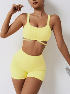 2026 Custom Sublimation Cotton Women's Yoga Set <b>One</b> Set Short Lightweight High Quality Sportswear in Latest Style on Sale - Product Image 5