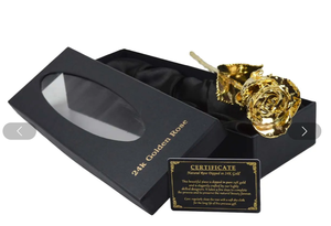 ดอกกุหลาบเคลือบทองคำ 24K ทำมือ ชุบทองคำแท้ 24K สำหรับงานแต่งงาน งานหมั้น วันวาเลนไทน์ วันเกิด เป็นมิตรกับสิ่งแวดล้อม คุณภาพสูง - Product Image 4