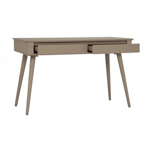 Modern 1200mm Taupe Grey Writing <b>Desk</b> with Solid Rubberwood Legs from Malaysia for <b>Study</b> and Bedroom Use - Product Image 3