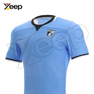 เสื้อฟุตบอลผู้ชาย XEEP รุ่นปรับแต่งได้ XC-SU-57 ผ้าโพลีเอสเตอร์ระบายอากาศดี พิมพ์ลายด้วยความร้อน แห้งเร็ว ทรงคลาสสิคเข้ารูป OEM - Product Image 2