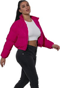 New Latest Fashion Casual Streetwear Customized High <b>Cropped</b> <b>Puffer</b> <b>Jacket</b> Women Clothing Breathable Winter 100% Polyester - Product Image 4
