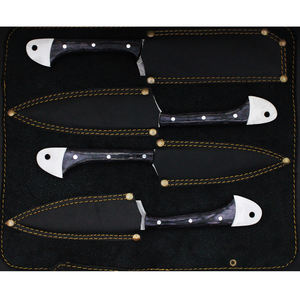 Juego de 5 cuchillos de cocina de acero al carbono de la mejor calidad con mangos de acero, hechos a mano en Pakistán. - Product Image 2