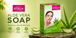 Savon en barre Stela Care à l'aloe vera, savon nettoyant doux pour le bain, pour les soins personnels quotidiens, lavage corporel rafraîchissant et hygiène de la peau - Product Image 4