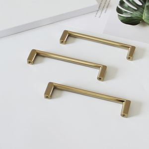 Hot Selling Modern Minimalist Zinc Alloy Hardware Products Brushed <b>Gold</b> Cabinet <b>Pulls</b> for Kitchen Bathroom and Bedroom Furniture - Product Image 2