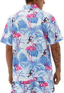 Chemises pour hommes unisexes, amples, grande taille, col ample, imprimé floral, style vintage, personnalisées, légères, résistantes, plusieurs couleurs - Product Image 4