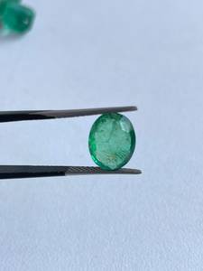 Esmeralda Ovalada Natural, Gema Suelta, Esmeralda Verde Facetada, Corte Cabujón, Piedra para Joyería - Product Image 4