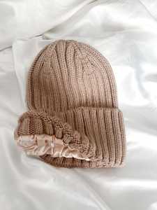 Bonnet d'hiver tricoté personnalisé avec intérieur doublé en satin, bord côtelé chaud, doux et extensible, casquette unisexe pour l'extérieur par temps froid - Product Image 5