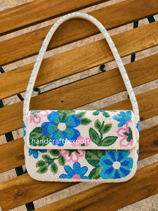 Beaded Embroidery Bohemian Flap Purse <b>Heart</b> Pattern for Women Single Strap Shoulder Bag Handcrafted Eco-Friendly Red for - Product Image 6