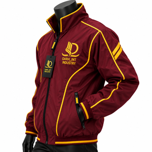 OARH_INT INDUSTRY Veste coupe-vent pour homme de couleur marron, qualité supérieure, fermeture éclair, logo brodé, style sportif d'automne - Product Image 4
