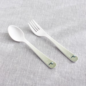 Cute White Plastic Fork With Bird Design Matte Finish Children's Flatware - Product Image 4
