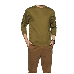 Custom Blank <b>Mens</b> Crew Neck Sweatshirt Heavyweight Cotton Fleece Winter <b>Pullover</b> Plain Dyed Casual Streetwear Unisex Comfortable - Product Image 3