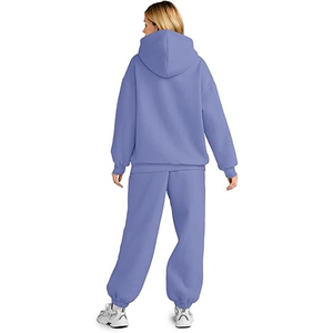 ชุดเสื้อฮู้ดและกางเกงวอร์มพรีเมียมสำหรับผู้หญิง สวมใส่สบาย - Product Image 3