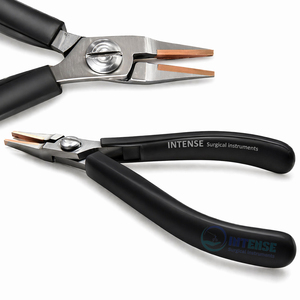 Flat Nose Pliers Copper Jaw Jewelry Tool Lindstrom Style Black Handle Non Marking for <b>Wire</b> Work DIY <b>Craft</b> Professionals - Product Image 6