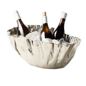 Seau à glace pour champagne, nouveau style très demandé, élégant refroidisseur et glacière à vin en métal avec poignées pour mariages et soirées en bar - Product Image 5