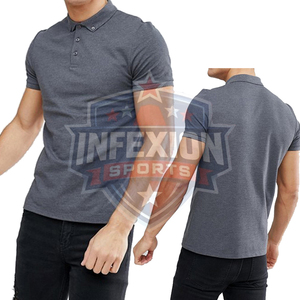 Polo à manches courtes pour homme, noir, couleur unie, décontracté, tricoté en piqué, respirant, coupe classique - Product Image 2