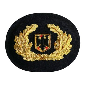 Écussons brodés faits main sur mesure en fil de bullion, couronne royale, broderie 3D or et argent, badges de mode pour uniforme - Product Image 5