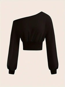 Stylish Women’s <b>Zip</b>-<b>Up</b> <b>Cropped</b> Sweatshirt Soft Lightweight Long Sleeve Pullover Casual Streetwear Trendy Top - Product Image 4