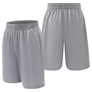 <b>Men's</b> Solid Color Quick Dry Polyester Bermuda Shorts With Elastic Waist And Side Stripe Custom Logo - Product Image 6