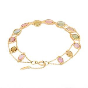 สร้อยข้อมือทองคำขาว 18K ประดับเพชรและทัวร์มาลีน - โรแมนติก ได้รับการรับรองจาก IGI - Product Image 4