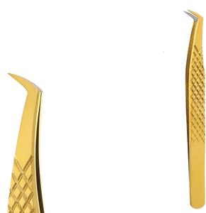 Pinces à cils de haute qualité avec logo personnalisé, pointe en fibre pour extensions de cils, pinces à sourcils en acier inoxydable - Product Image 3