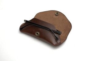 Distressed Leather <b>Sunglasses</b> <b>Case</b> Vintage Style Eyewear Protector Genuine Leather Wholesale Pouch LGC-0113 - Product Image 3