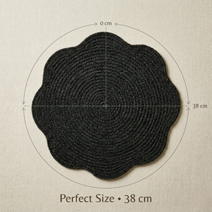 Woven Jute Scallop <b>Table</b> Mat Unique Design Handmade Round | <b>Table</b> Decoration Home Hotel Use <b>Low</b> Price Bulk Supply Export Quality - Product Image 5