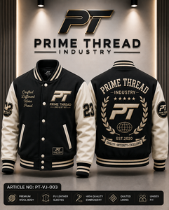 เสื้อแจ็คเก็ตวินด์เบรกเกอร์สั่งทำพิเศษ ตัวเสื้อทำจากผ้าขนสัตว์ แขนเสื้อทำจากหนัง PU ปักโลโก้ ทรงยูนิเซ็กซ์ เสื้อแจ็คเก็ตวาร์ซิตี้สำหรับฤดูหนาว แบบ Letterman - Product Image 2