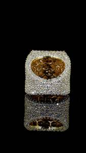 Custom Z Letter <b>Ring</b> Baguette Round VVS Lab Grown 925 Silver Iced Out <b>Initial</b> Jewelry Diamond Test Passed Manufacturer Rapper - Product Image 3