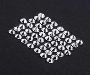 แหวนเพชรทรงกลมเจียระไนแบบบริลเลียนท์ 2.5 มม. สี D ขาว ผลิตในห้องปฏิบัติการ พร้อมวงแหวนเจาะด้วยเลเซอร์ [6 ชิ้น] - Product Image 4