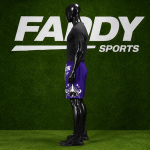 Shorts de sport en maille personnalisés pour hommes, de haute qualité, imprimé graphique araignée violet, style Hip Hop Y2K, pour la gym et le basketball, vente en gros - Product Image 3