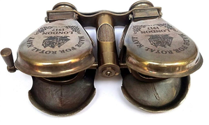 Binoculares Antiguos de Latón de 1917, Telescopio Marino Vintage para Decoración Marítima, Exhibición y Colección de Regalos - Product Image 6